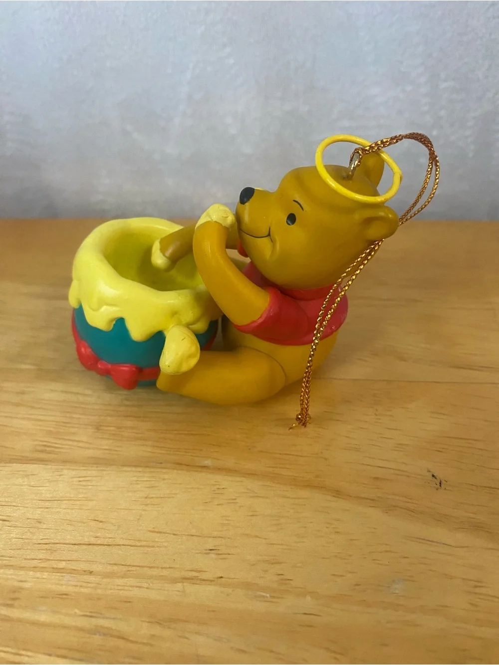Vintage 90s Grolier Disney Christmas Magic Angel Winnie the Pooh Ornament w/ Box